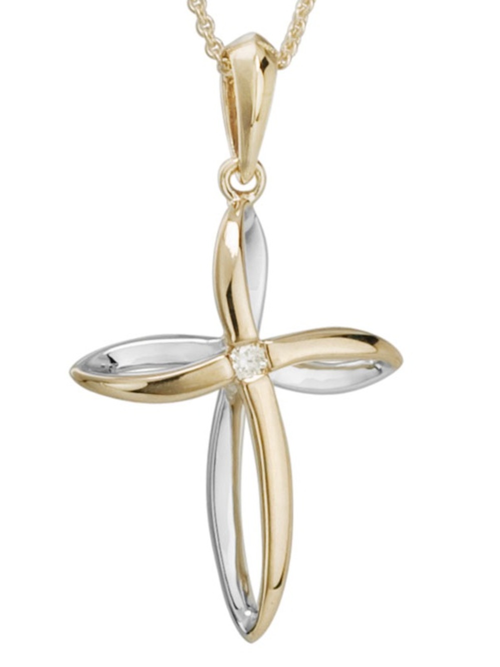 Whitehall Vintage Gold Cross Pendant Necklace - never worn